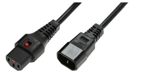MicroConnect Prodlužovací kabel s IEC zámkem C13 - C14 1.5m černá