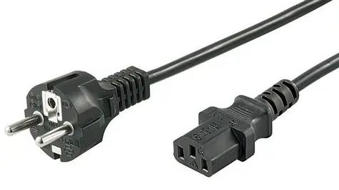 MicroConnect Síťový napájecí kabel Schuko - C13 5m černá
