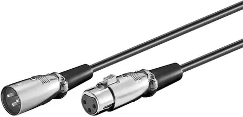 MicroConnect XLR kabel XLR (M) - XLR (F) 5m černá