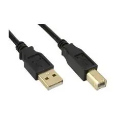 MicroConnect kabel USB2.0 A (M) - USB2.0 B (M) 5m černá / 480Mbit/s / pozlacené konektory