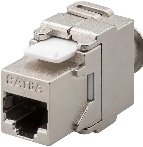 MicroConnect STP CAT6a Keystone RJ-45 (M) - IDC (M) šedá