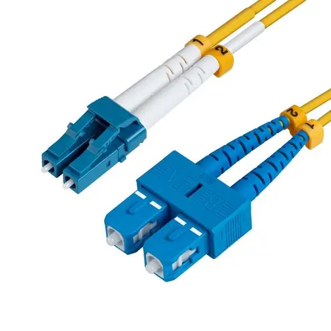 MicroConnect Optical Fibre Cable LC/SC Singlemode duplex OS2 15m žlutá