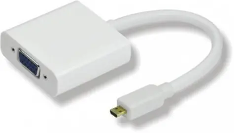 MicroConnect Adaptér microHDMI (M) - VGA (F) 0.25m bílá / Plug & Play