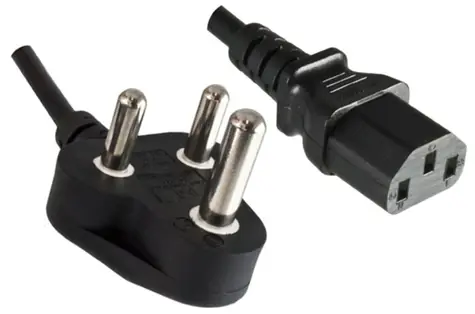 MicroConnect Power Cord India typ D - C13 1.8m černá / Indická koncovka