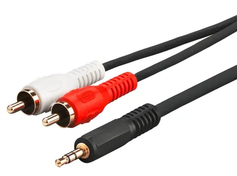 MicroConnect Audio kabel stereo minijack 3.5mm - 2x RCA (M) 15m černá