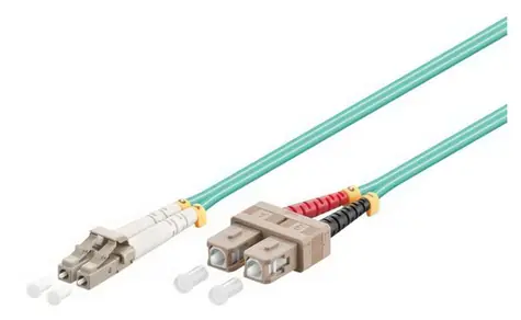 MicroConnect Optical Fibre Cable LC/SC Multimode duplex OM3 10m modrá