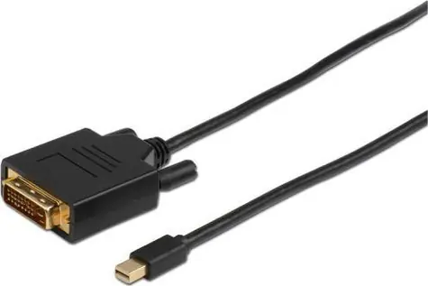 MicroConnect Kabel Mini DisplayPort 1.2 (M) - DVI-D Dual-Link (24+1) (M) 1m černá / 1920x1080 @ 60Hz 