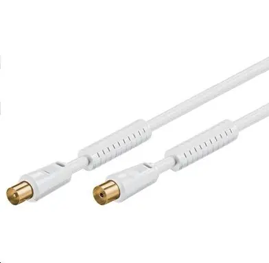 MicroConnect koaxiální kabel M-F 75 Ohm 10m bílá 