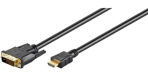 MicroConnect kabel Dual-link HDMI (M) - DVI-D 24+1 (M) 5m černá / FullHD (1920x1080) @ 60Hz / obousměrný 