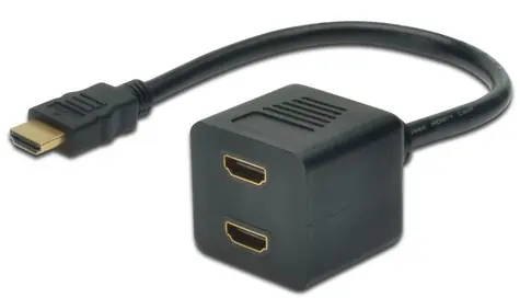 MicroConnect Y-splitter HDMI (M) - 2x HDMI (F) černá