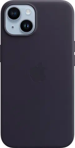 Apple kožený kryt s MagSafe pro iPhone 14 inkoustově fialová