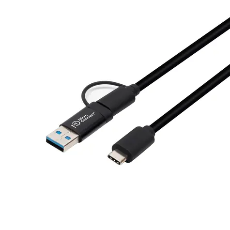 MicroConnect kabel USB-C s USB 3.0 A adaptérem 1m černá / 5000Mbit/s