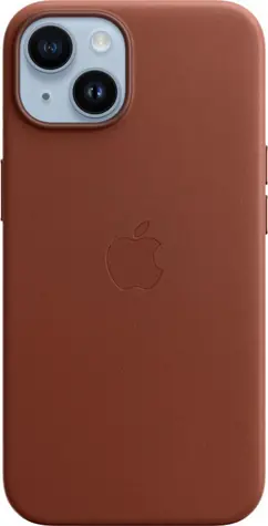 Apple kožený kryt s MagSafe pro iPhone 14 cihlově hnědá