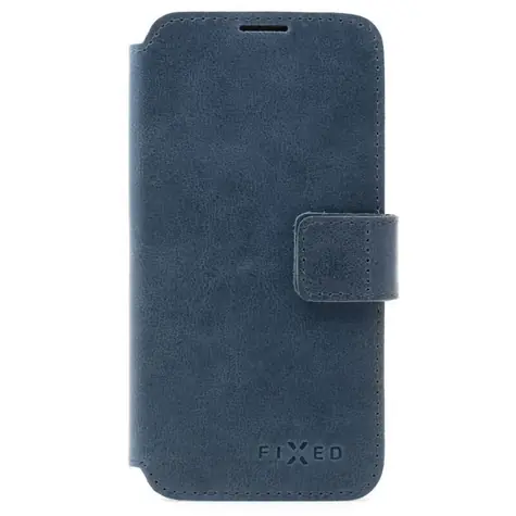 FIXED ProFit Kožené pouzdro typu kniha pro Apple iPhone 14 modrá