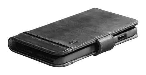 Cellularline Supreme Prémiové kožené pouzdro typu kniha pro Apple iPhone 14 Pro černá