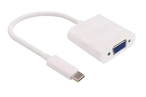 MicroConnect adaptér USB-C (M) - VGA (F) 0.2m bílá 