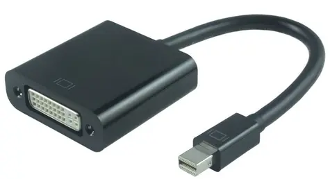 MicroConnect Adapter Mini DisplayPort 1.2a (M) - DVI (F) černá / Full HD (1920x1080) @ 60Hz 