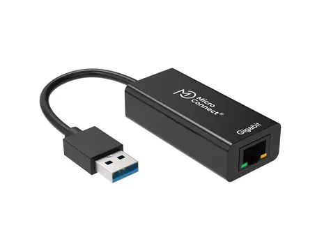 MicroConnect Adaptér USB3.0 A (M) - RJ-45 (F) černá / 1000Mbit/s
