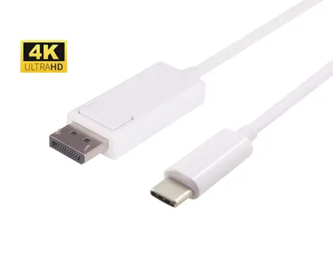 MicroConnect kabel USB-C (M) - DisplayPort (M) 2m bílá 