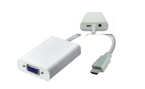 MicroConnect Adaptér HDMI (M) - VGA (F) 0.15m bílá / 1920 x 1080 @ 60Hz