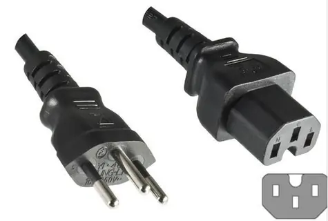 MicroConnect Power Cord Swiss Typ J - C15 1.8m černá / Švýcarská koncovka
