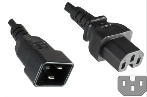 MicroConnect Prodlužovací kabel C20 - C15 1.8m černá