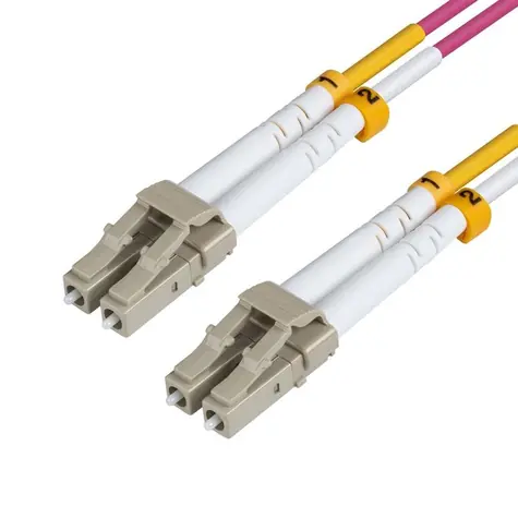 MicroConnect Optical Fibre Cable LC/LC Multimode duplex OM4 15m fialová