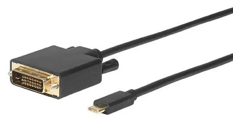 MicroConnect kabel USB-C (M) - DVI-D Dual-Link (M) 1.8m černá 
