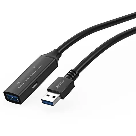 MicroConnect Active prodlužovací kabel USB3.0 A (M) - USB3.0 A (F) 10m černá / 5000Mbit/s