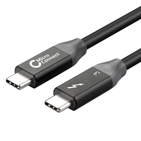 MicroConnect kabel Thunderbolt 3 2m černá / 20Gbits/s