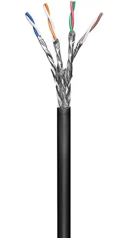 MicroConnect CAT6 S/FTP STRANDED OUTDOOR 100m černá / PE