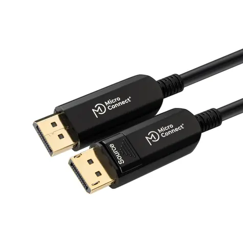MicroConnect Premium Optic Fiber DisplayPort Kabel v1.4 10m černá / 4K / HDCP / 32.4Gbit/s