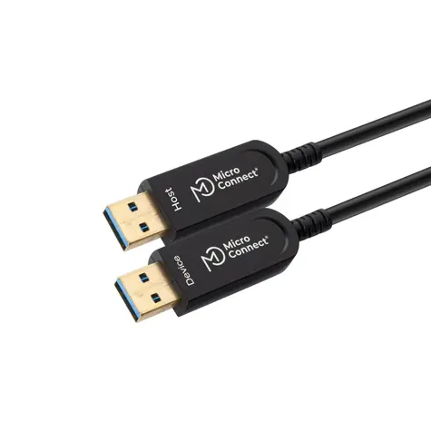 MicroConnect Premium Optic Fiber kabel USB3.0 A (M) - USB3.0 A (M) 10m černá / 5000Mbit/s