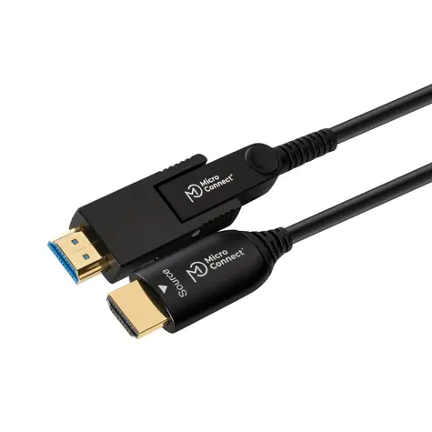 MicroConnect Premium Optic Fiber HDMI A - HDMI D s HDMI A adaptérem M-M 30m černá
