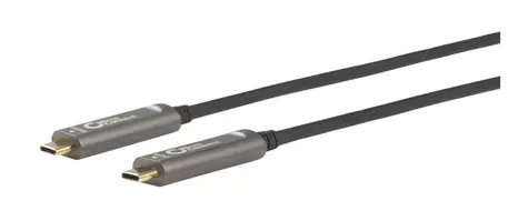 MicroConnect Premium Optic Fiber Video kabel USB C M-M 10m černá 