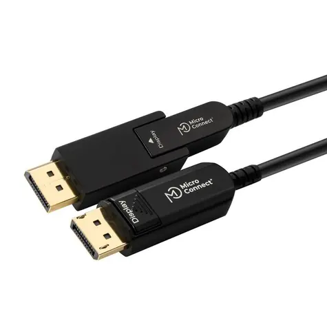 MicroConnect Premium Optic Fiber Kabel Mini DisplayPort 1.4 (M) - DisplayPort (M) 15m černá / redukce z MiniDP na DP