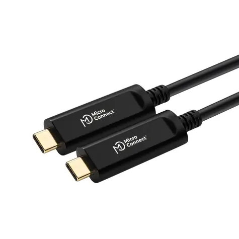 MicroConnect Premium Optic Fiber Video kabel USB C M-M 20m černá 