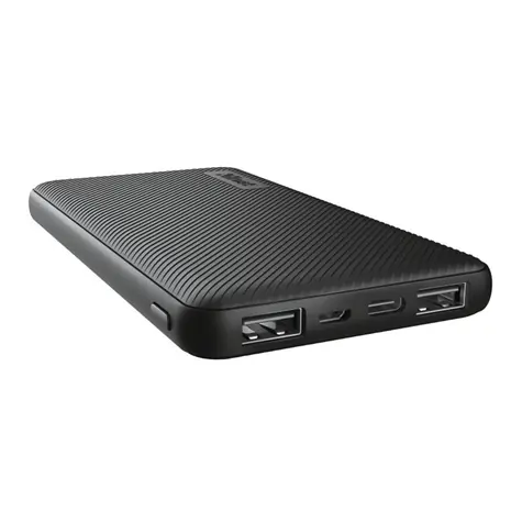 Trust Primo Ultra-thin 10000mAh černá / 15W / 2x USB-A / 1x USB-C / 1x microUSB (vstup)