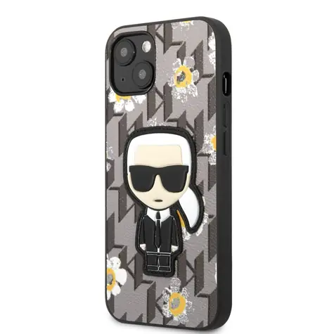 Karl Lagerfeld Ikonik Flower Kryt pro Apple iPhone 13 mini šedá