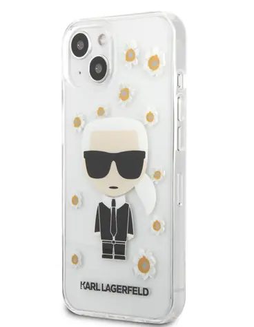 Karl Lagerfeld Ikonik Flower Kryt pro Apple iPhone 13 mini transparentní