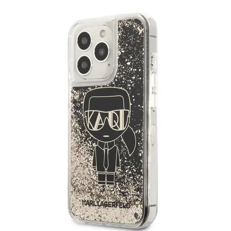 Karl Lagerfeld Liquid Glitter Gatsby Kryt pro Apple iPhone 13 Pro černá