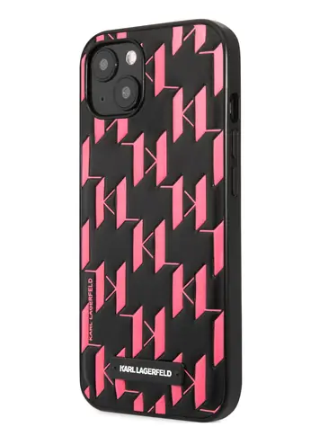 Karl Lagerfeld Monogram Plaque Kryt pro Apple iPhone 13 mini růžová