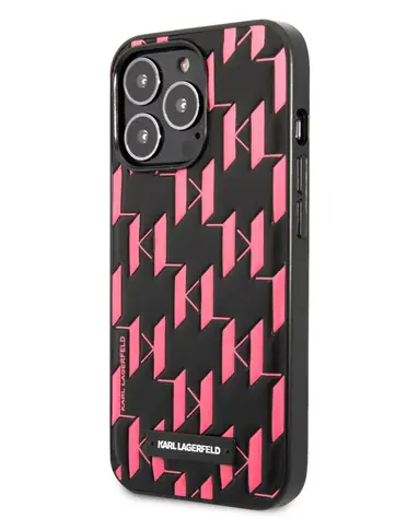 Karl Lagerfeld Monogram Plaque Kryt pro Apple iPhone 13 Pro Max růžová