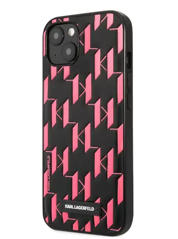 Karl Lagerfeld Monogram Plaque Kryt pro Apple iPhone 13 růžová