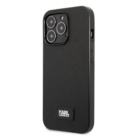 Karl Lagerfeld Saffiano Plaque Kryt pro Apple iPhone 13 Pro černá