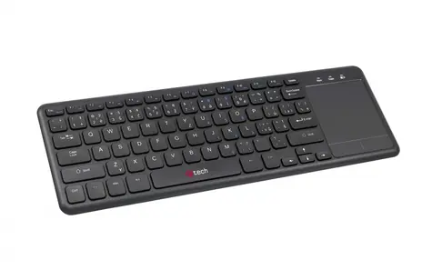 C-TECH WLTK-01 černá / Bezdrátová klávesnice s touchpadem / USB