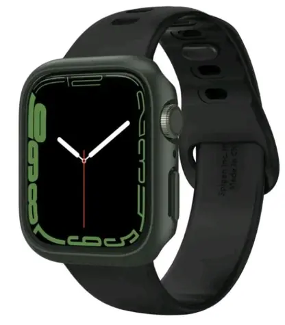 Spigen Thin Fit ochranný kryt pro Apple Watch 8 & 7 45mm zelená