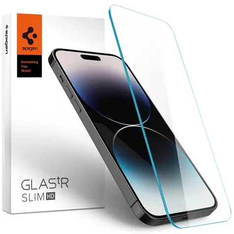 Spigen tR Slim HD ochranné sklo pro Apple iPhone 14 Pro Max transparentní