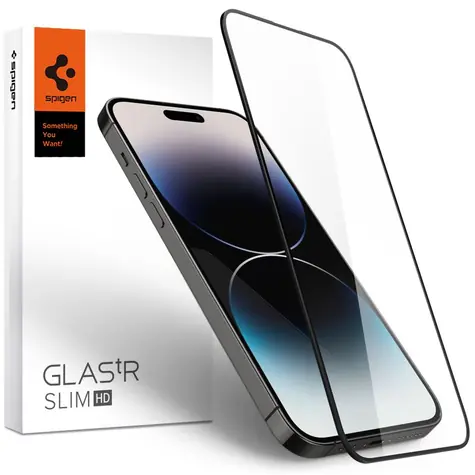 Spigen tR Slim HD ochranné sklo pro Apple iPhone 14 Pro Max černé