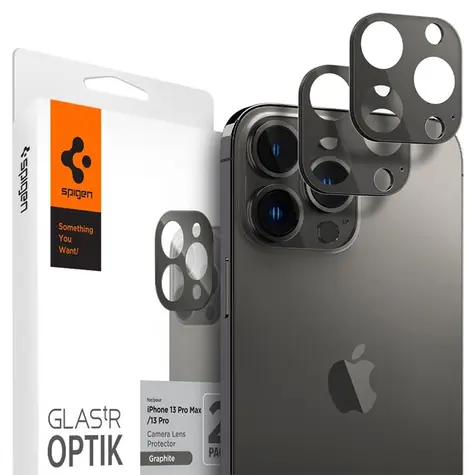 Spigen tR Optik ochranné sklo na fotoaparát pro Apple iPhone 13 Pro & Max graphite 2ks
